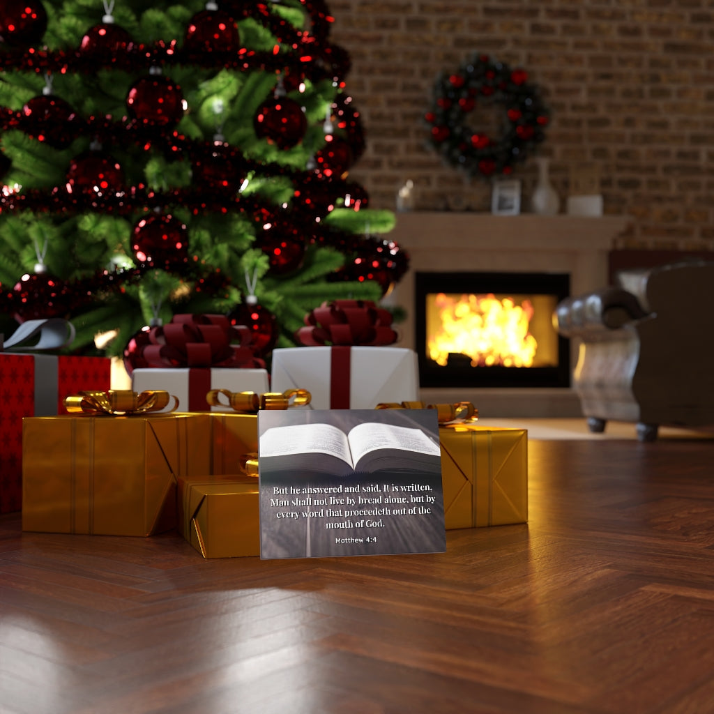 Scripture Walls Mouth Of God Matthew 4:4 Bible Verse Canvas Christian Wall Art Ready to Hang Unframed-Express Your Love Gifts