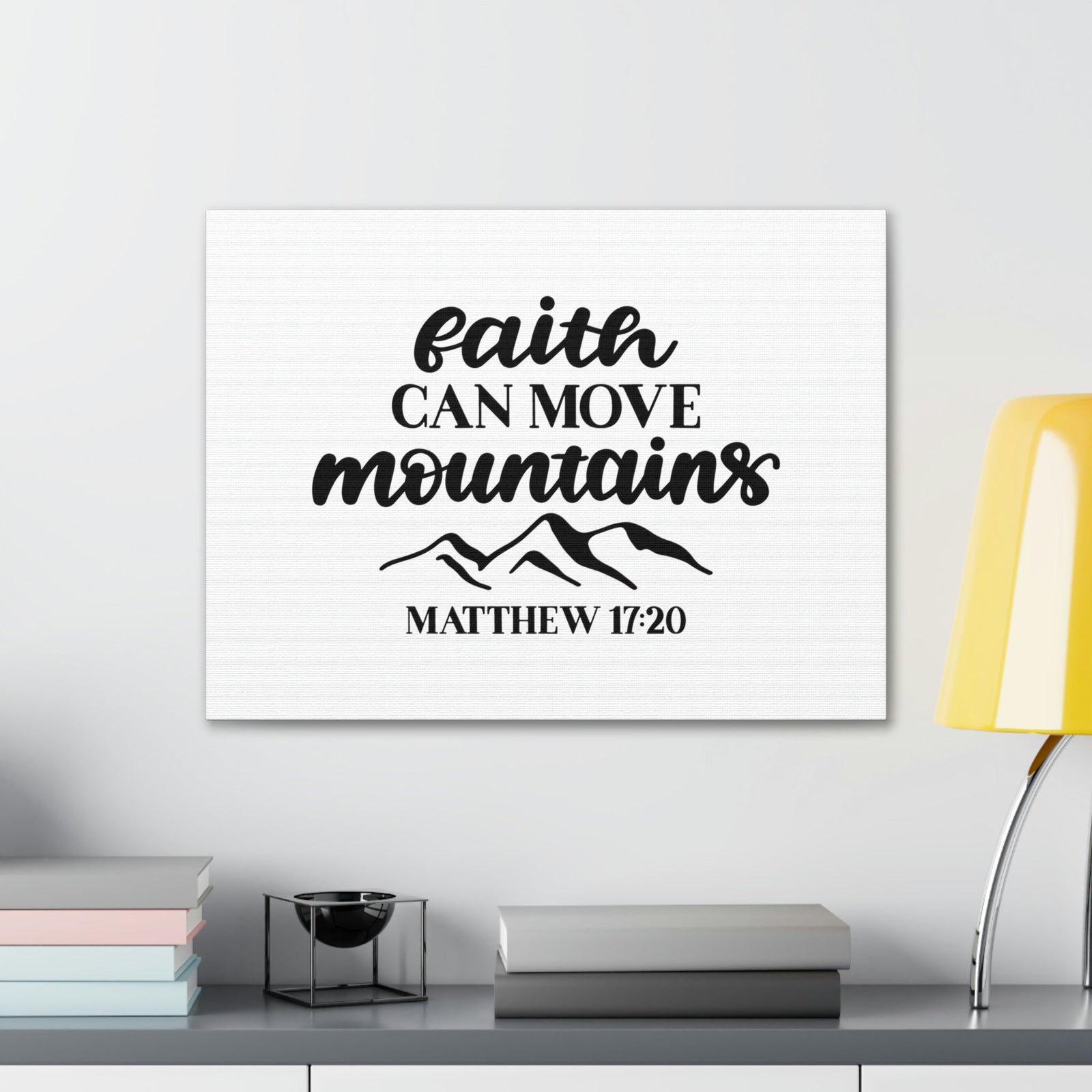 Scripture Walls Move Mountains Matthew 17:20 Christian Wall Art Bible Verse Print Ready to Hang Unframed-Express Your Love Gifts