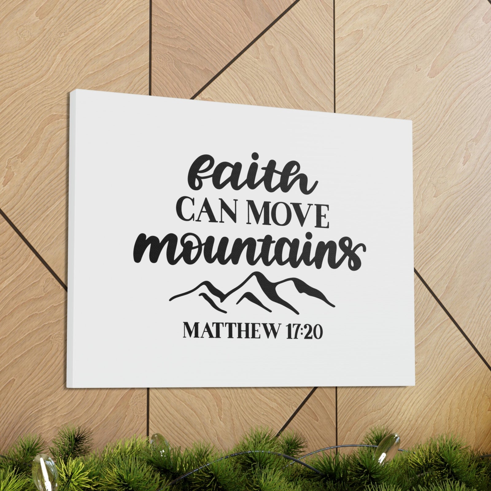 Scripture Walls Move Mountains Matthew 17:20 Christian Wall Art Bible Verse Print Ready to Hang Unframed-Express Your Love Gifts