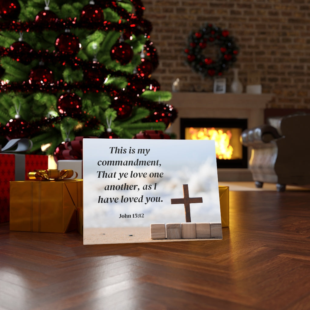 Scripture Walls My Commandment John 15:12 Bible Verse Canvas Christian Wall Art Ready to Hang Unframed-Express Your Love Gifts