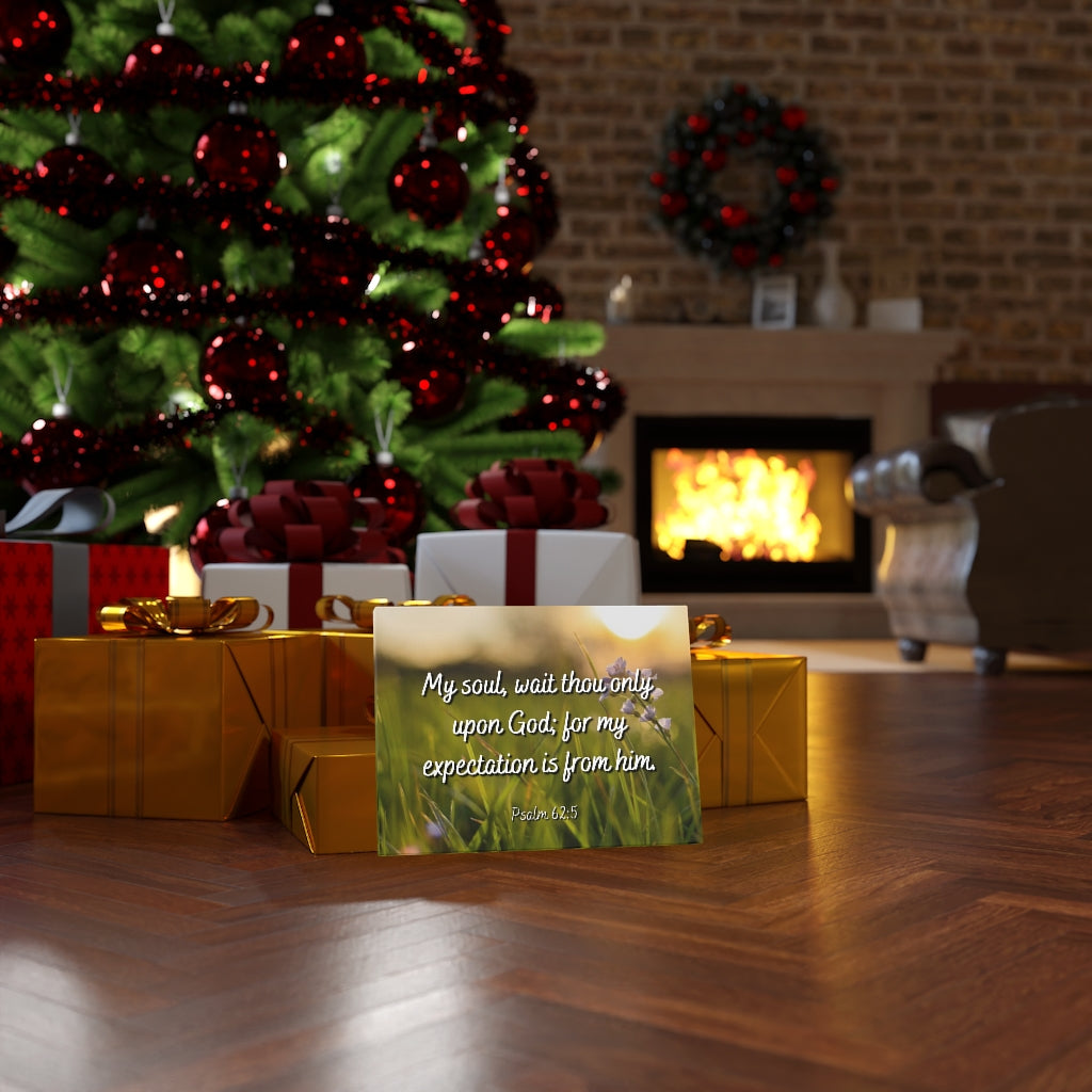 Scripture Walls My Expectation Psalm 62:5 Bible Verse Canvas Christian Wall Art Ready to Hang Unframed-Express Your Love Gifts