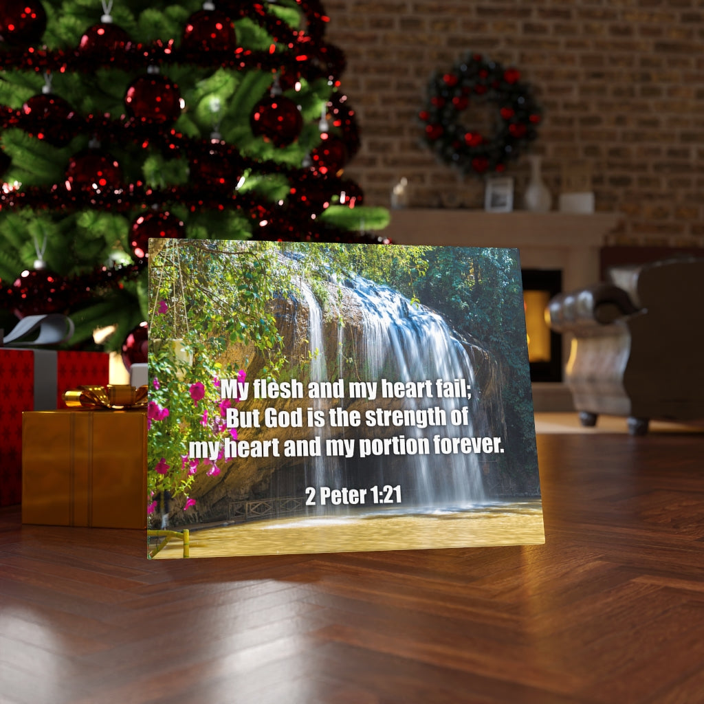 Scripture Walls My Flesh and My Heart Psalm 73:26 Bible Verse Canvas Christian Wall Art Ready to Hang Unframed-Express Your Love Gifts