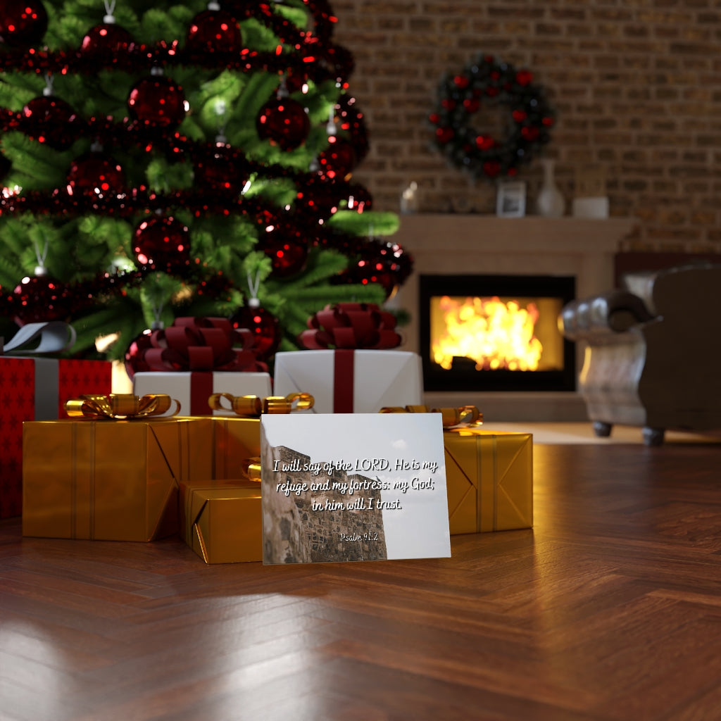 Scripture Walls My Fortress Psalms 91:2 Bible Verse Canvas Christian Wall Art Ready to Hang Unframed-Express Your Love Gifts