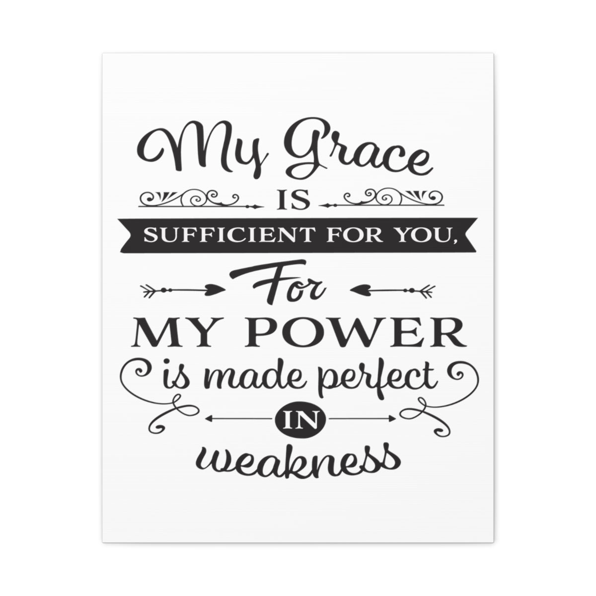 Scripture Walls My Grace 2 Corinthians 12:9 Is Christian Wall Art Print Ready to Hang Unframed-Express Your Love Gifts