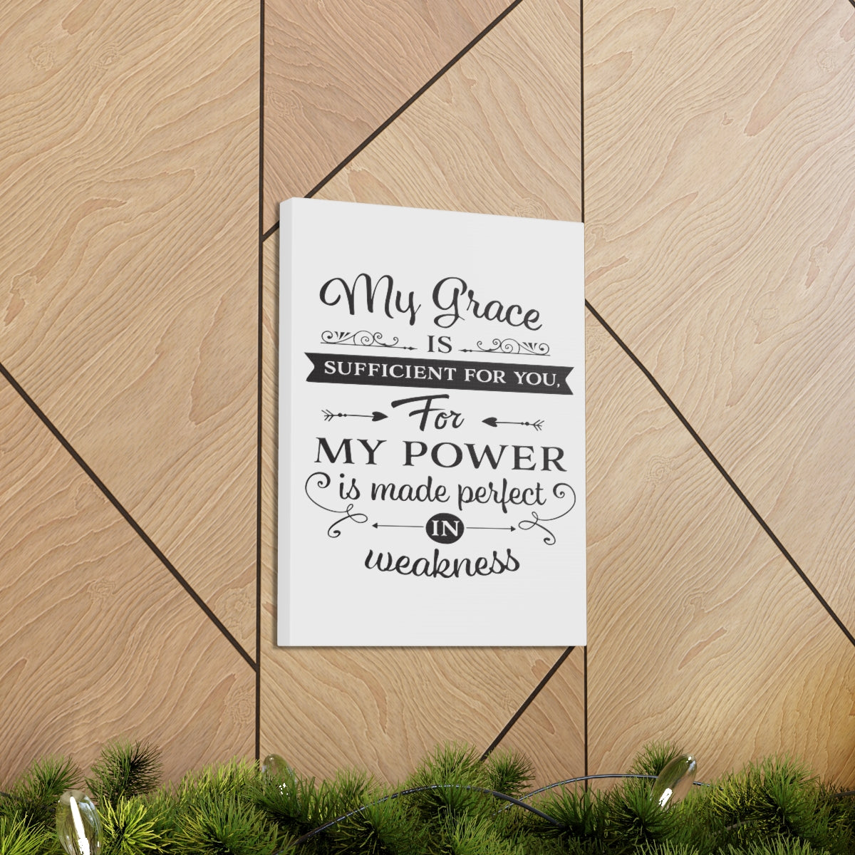 Scripture Walls My Grace 2 Corinthians 12:9 Is Christian Wall Art Print Ready to Hang Unframed-Express Your Love Gifts