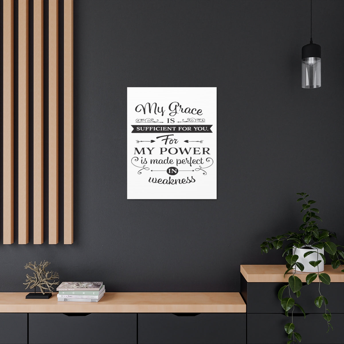 Scripture Walls My Grace 2 Corinthians 12:9 Is Christian Wall Art Print Ready to Hang Unframed-Express Your Love Gifts
