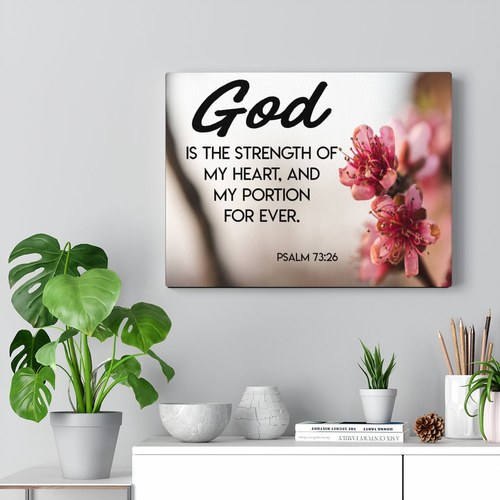 Scripture Walls My Heart And My Portion Psalm 73:26 Wall Art Christian Home Decor Unframed-Express Your Love Gifts