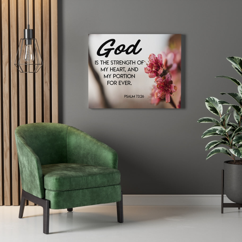 Scripture Walls My Heart And My Portion Psalm 73:26 Wall Art Christian Home Decor Unframed-Express Your Love Gifts