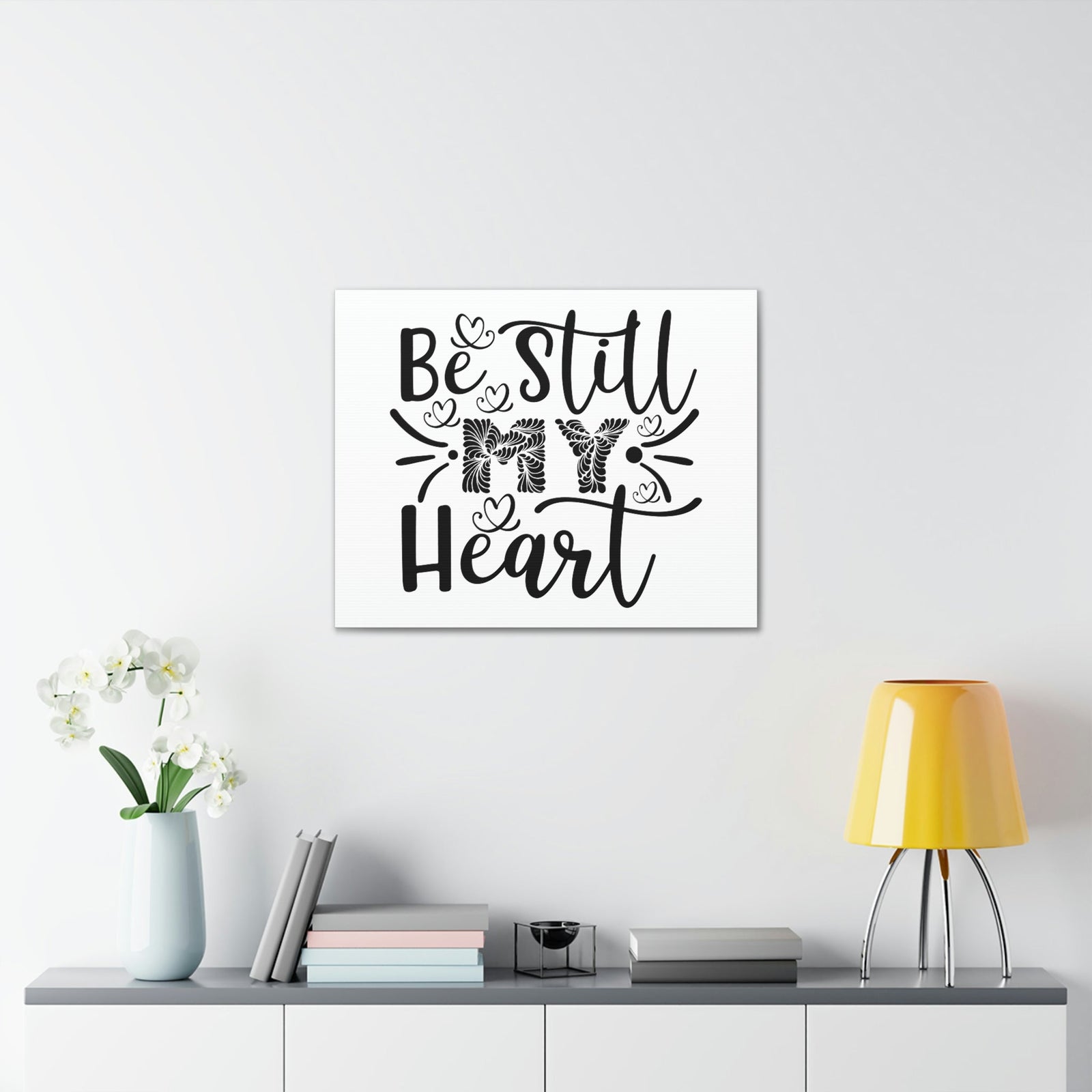 Scripture Walls My Heart Psalm 37:7 Christian Wall Art Print Ready to Hang Unframed-Express Your Love Gifts