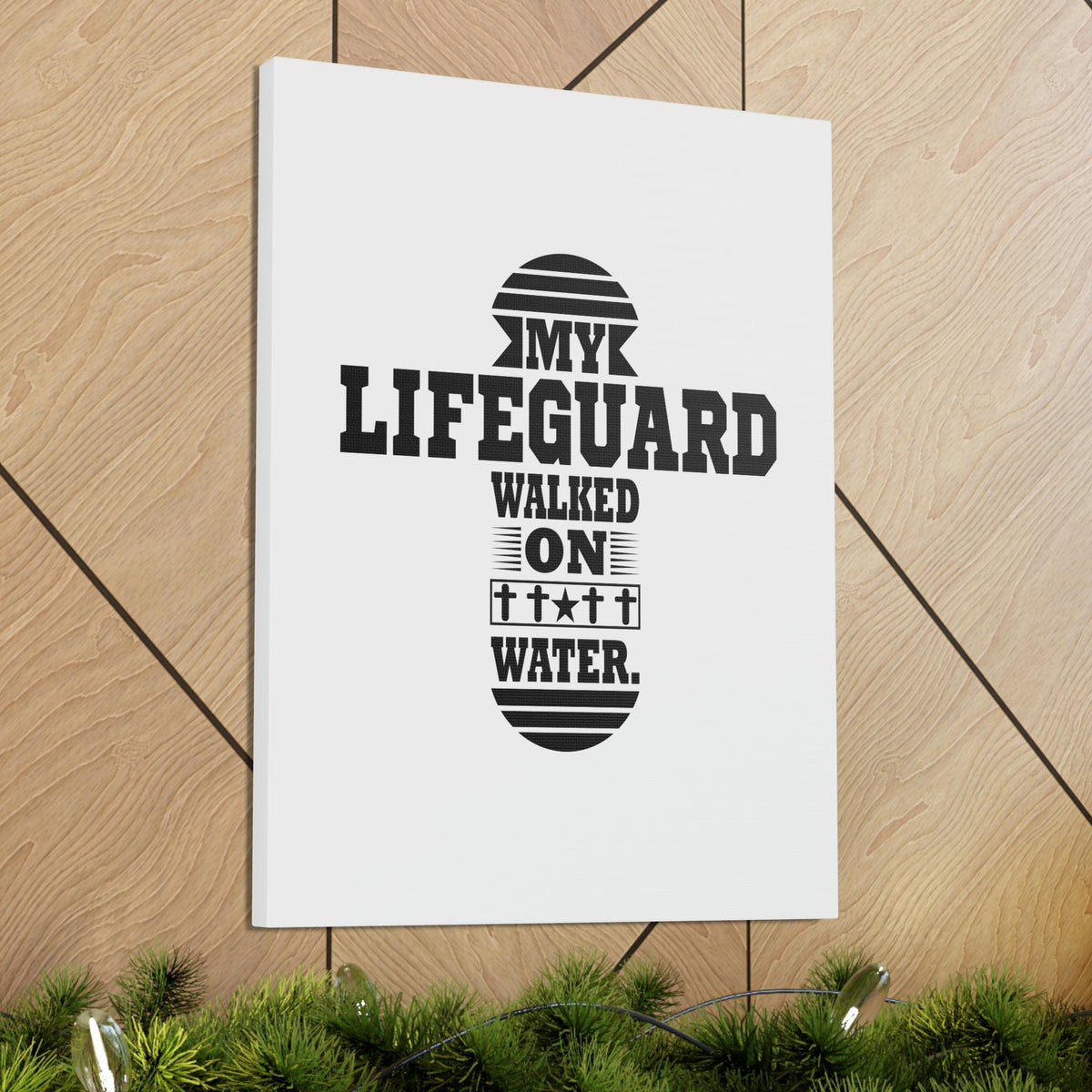 Scripture Walls My Lifeguard Walked On Water Matthew 14:29-31 Christian Wall Art Bible Verse Print Ready to Hang Unframed-Express Your Love Gifts