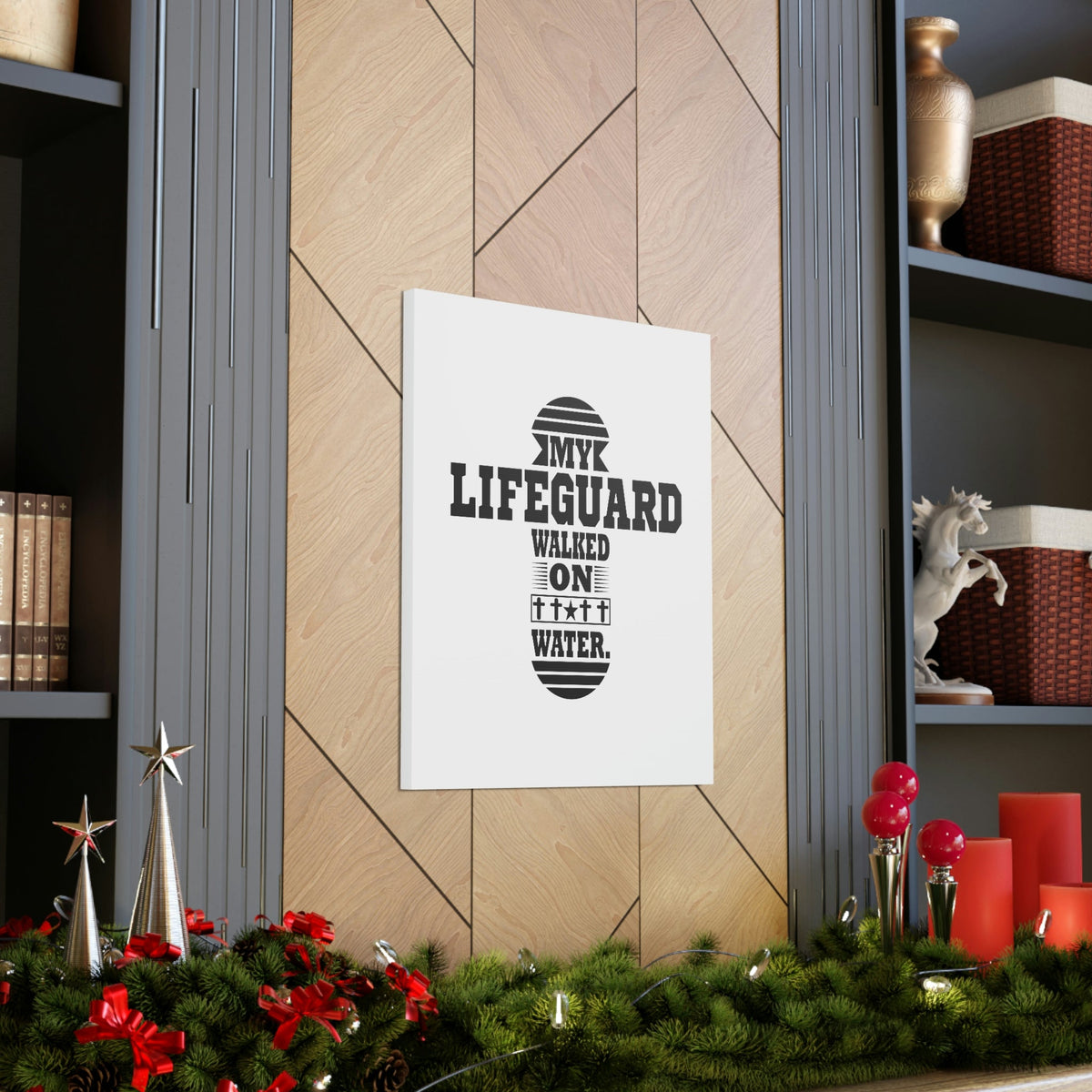Scripture Walls My Lifeguard Walked On Water Matthew 14:29-31 Christian Wall Art Bible Verse Print Ready to Hang Unframed-Express Your Love Gifts