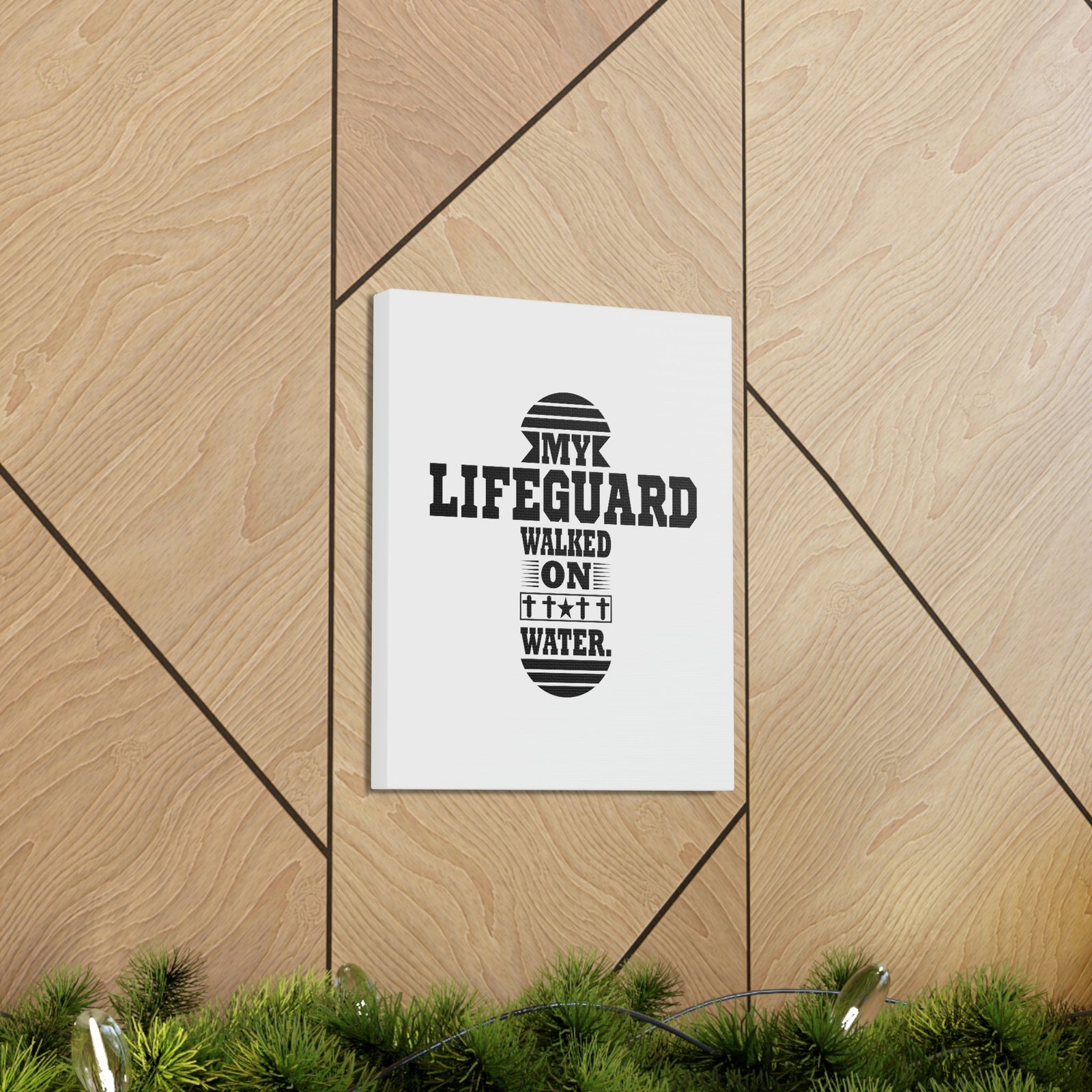 Scripture Walls My Lifeguard Walked On Water Matthew 14:29-31 Christian Wall Art Bible Verse Print Ready to Hang Unframed-Express Your Love Gifts