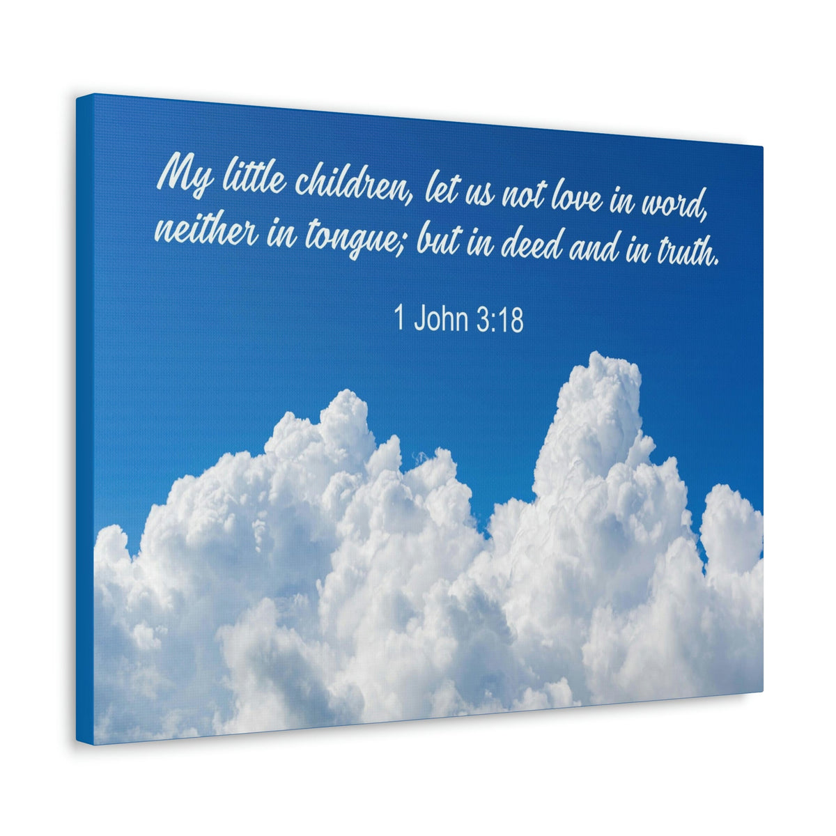 Scripture Walls My Little Children 1 John 3:18 Bible Verse Canvas Christian Wall Art Ready to Hang Unframed-Express Your Love Gifts