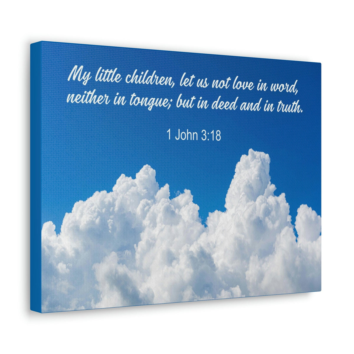 Scripture Walls My Little Children 1 John 3:18 Bible Verse Canvas Christian Wall Art Ready to Hang Unframed-Express Your Love Gifts