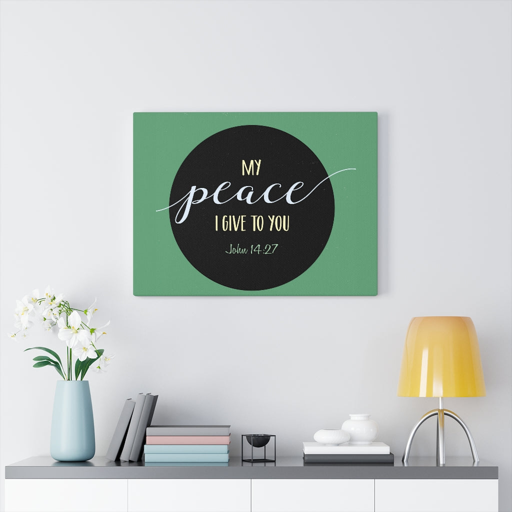 Scripture Walls My Peace I Give To You John 14:27 Bible Verse Canvas Christian Wall Art Ready to Hang Unframed-Express Your Love Gifts