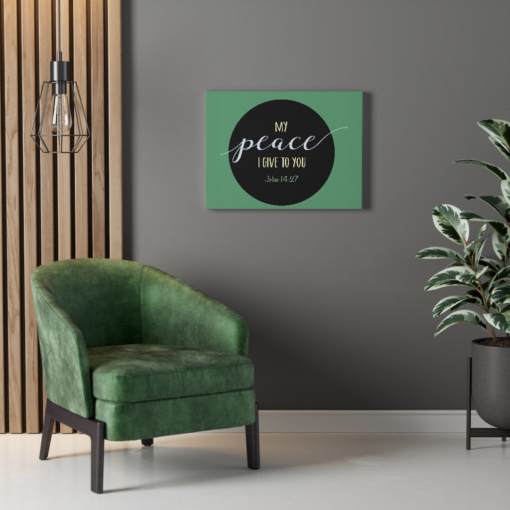 Scripture Walls My Peace I Give To You John 14:27 Bible Verse Canvas Christian Wall Art Ready to Hang Unframed-Express Your Love Gifts