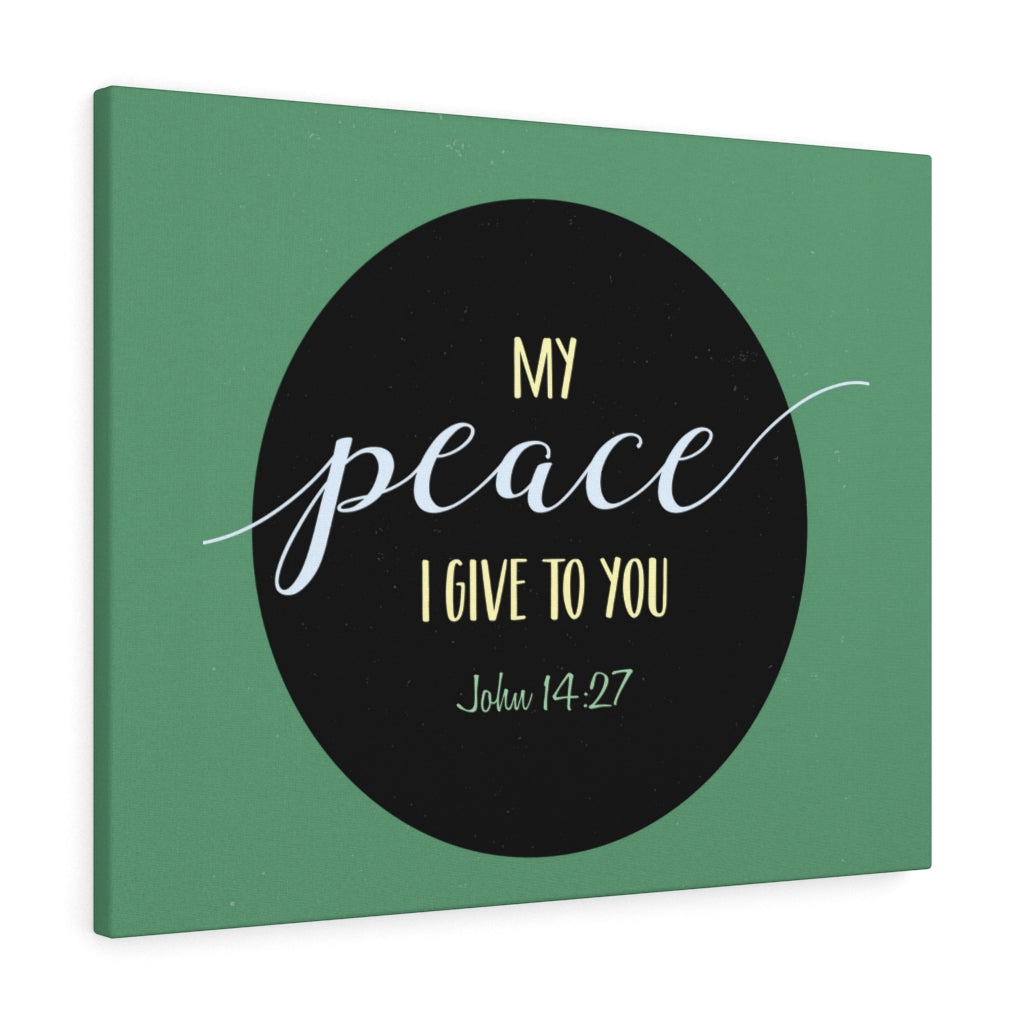 Scripture Walls My Peace I Give To You John 14:27 Bible Verse Canvas Christian Wall Art Ready to Hang Unframed-Express Your Love Gifts