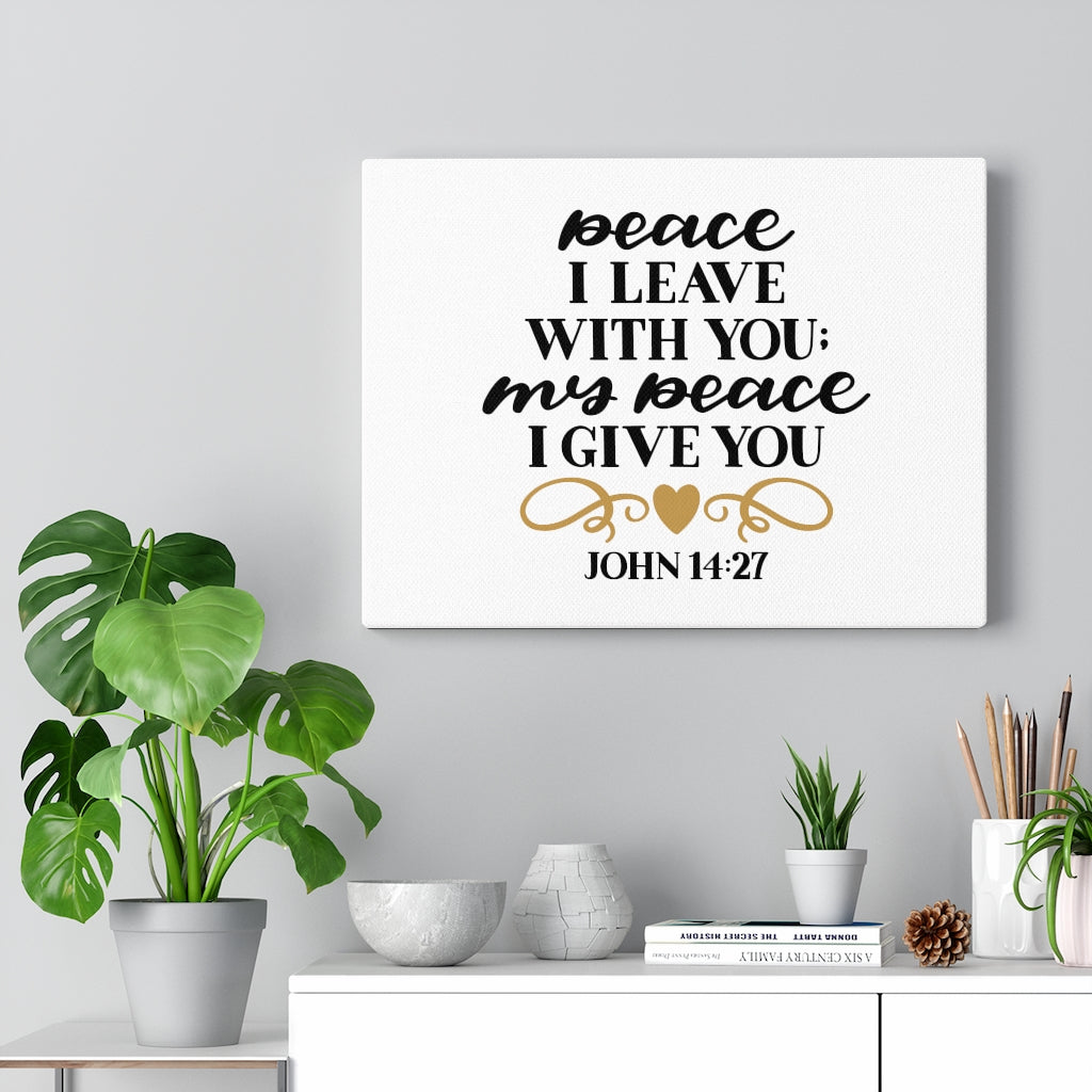 Scripture Walls My Peace John 14:27 Bible Verse Canvas Christian Wall Art Ready to Hang Unframed-Express Your Love Gifts