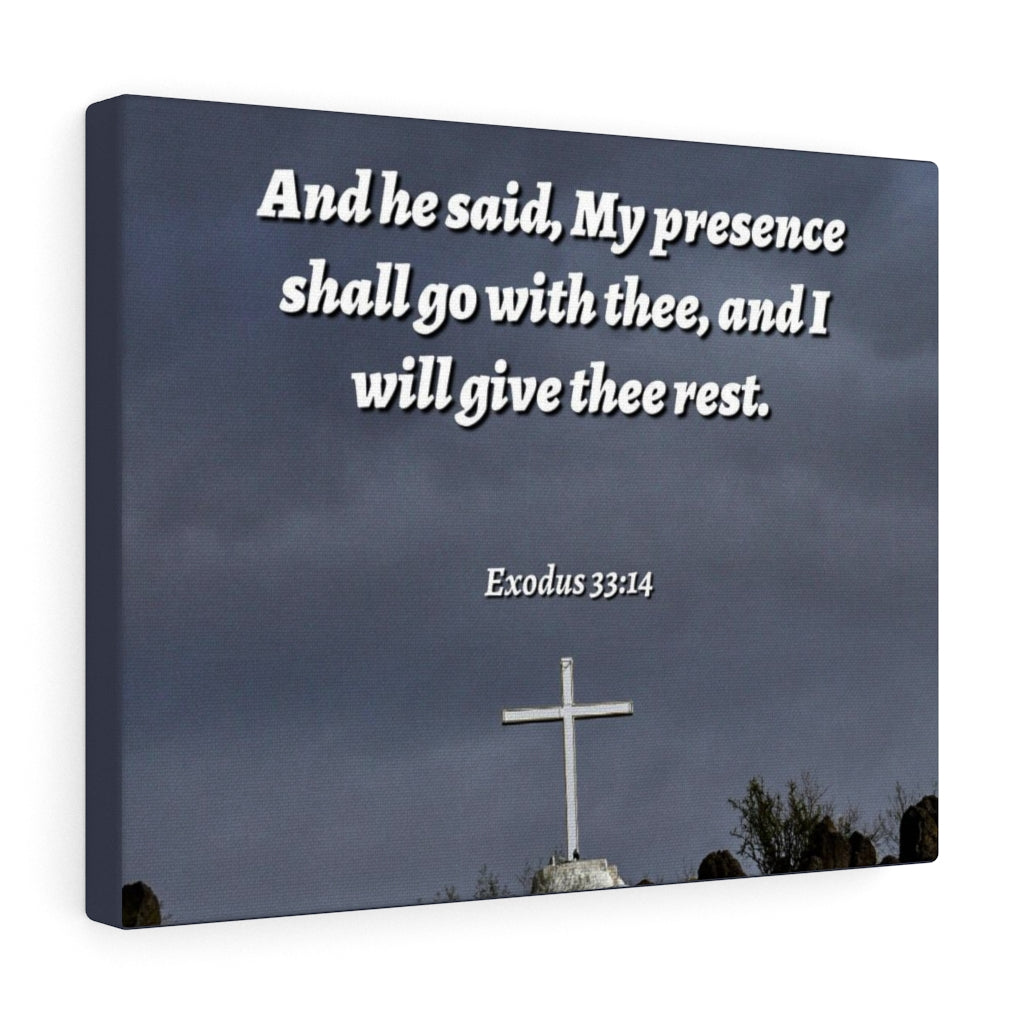 Scripture Walls My Presence Exodus 33:14 Bible Verse Canvas Christian Wall Art Ready to Hang Unframed-Express Your Love Gifts