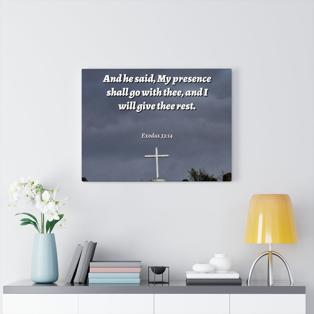 Scripture Walls My Presence Exodus 33:14 Bible Verse Canvas Christian Wall Art Ready to Hang Unframed-Express Your Love Gifts