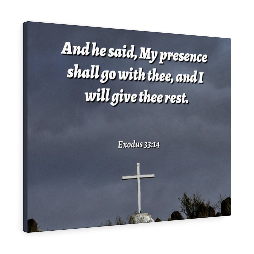 Scripture Walls My Presence Exodus 33:14 Bible Verse Canvas Christian Wall Art Ready to Hang Unframed-Express Your Love Gifts
