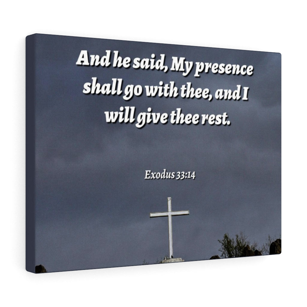 Scripture Walls My Presence Exodus 33:14 Bible Verse Canvas Christian Wall Art Ready to Hang Unframed-Express Your Love Gifts