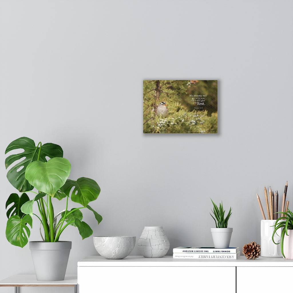 Scripture Walls My Presence Exodus 53:14 Bible Verse Canvas Christian Wall Art Ready to Hang Unframed-Express Your Love Gifts