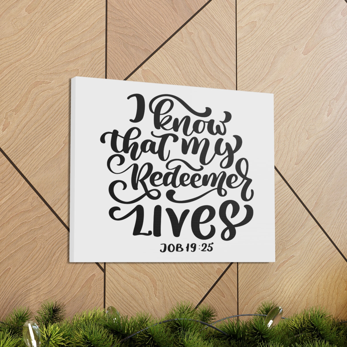 Scripture Walls My Redeemer Lives Job 19:25 Bible Verse Canvas Christian Wall Art Ready to Hang Unframed-Express Your Love Gifts