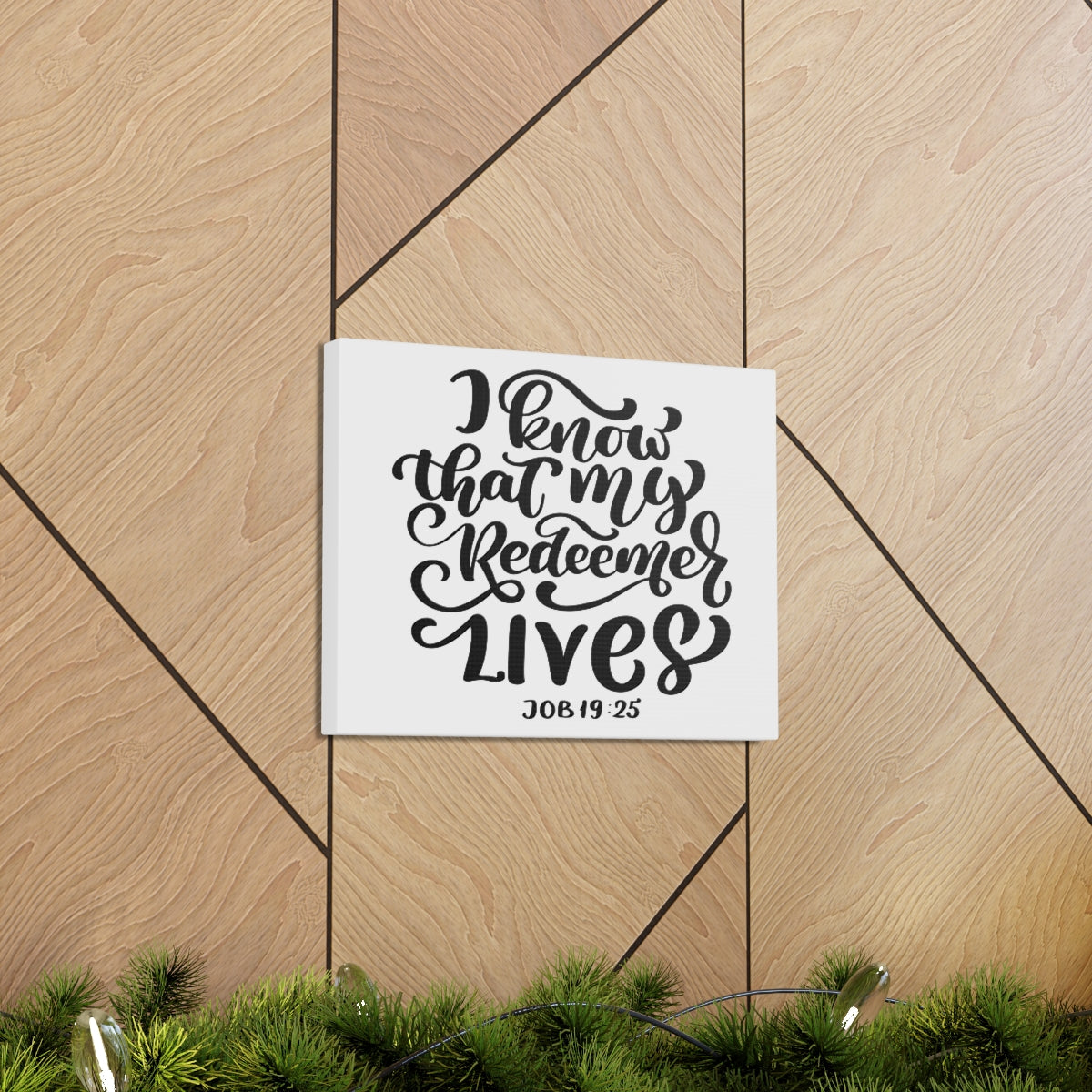 Scripture Walls My Redeemer Lives Job 19:25 Bible Verse Canvas Christian Wall Art Ready to Hang Unframed-Express Your Love Gifts