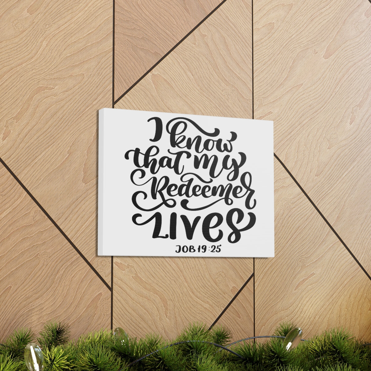 Scripture Walls My Redeemer Lives Job 19:25 Bible Verse Canvas Christian Wall Art Ready to Hang Unframed-Express Your Love Gifts