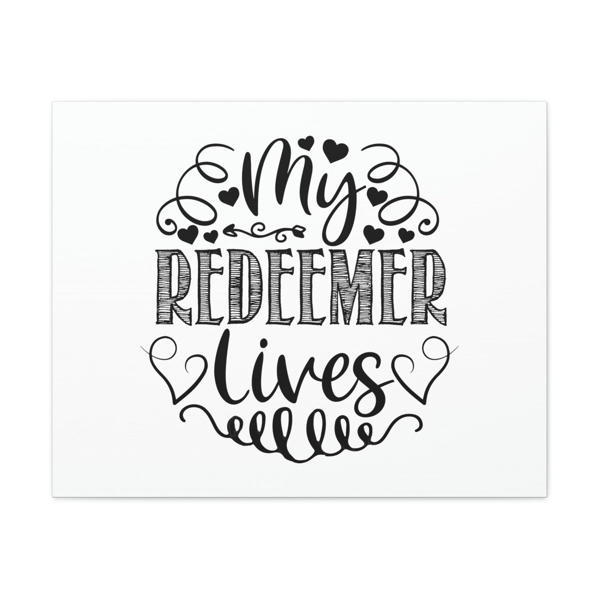 Scripture Walls My Redeemer Lives Proverbs 19:25 Hearts Christian Wall Art Print Ready to Hang Unframed-Express Your Love Gifts