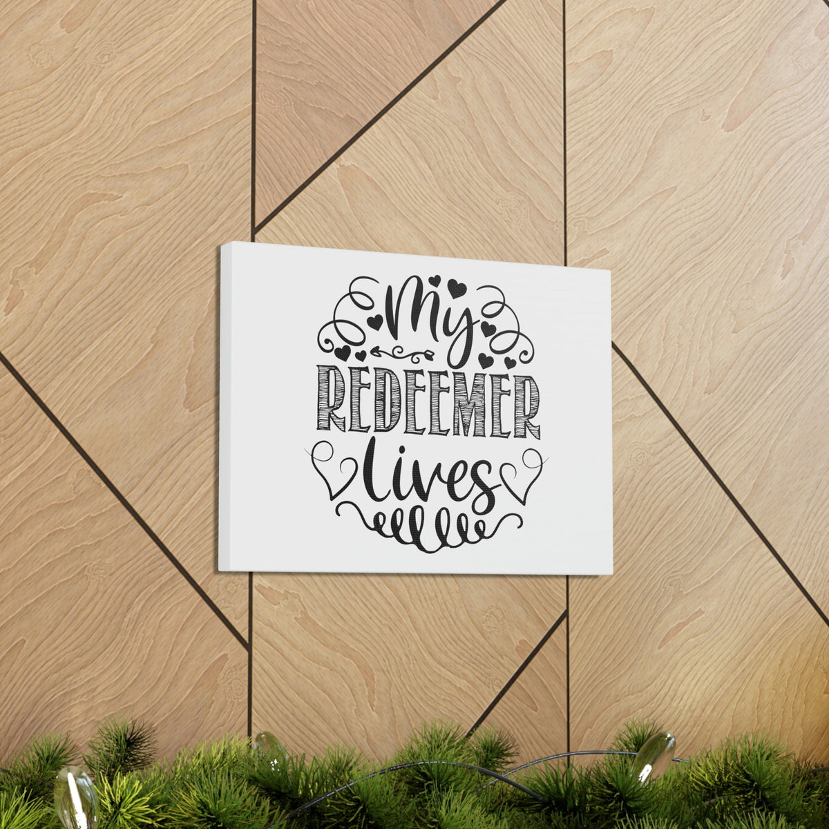 Scripture Walls My Redeemer Lives Proverbs 19:25 Hearts Christian Wall Art Print Ready to Hang Unframed-Express Your Love Gifts