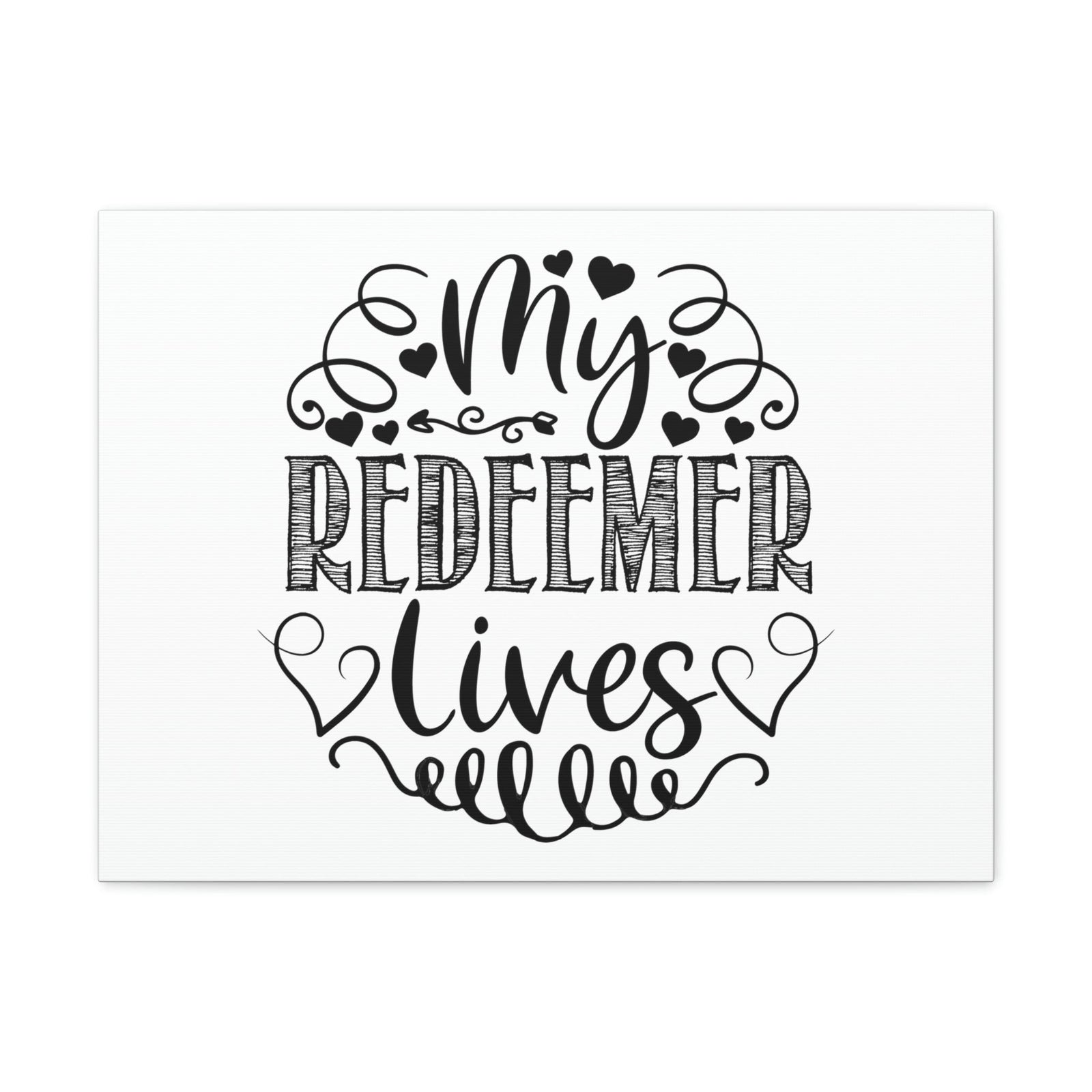 Scripture Walls My Redeemer Lives Proverbs 19:25 Hearts Christian Wall Art Print Ready to Hang Unframed-Express Your Love Gifts
