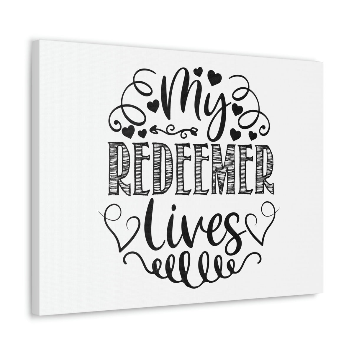 Scripture Walls My Redeemer Lives Proverbs 19:25 Hearts Christian Wall Art Print Ready to Hang Unframed-Express Your Love Gifts