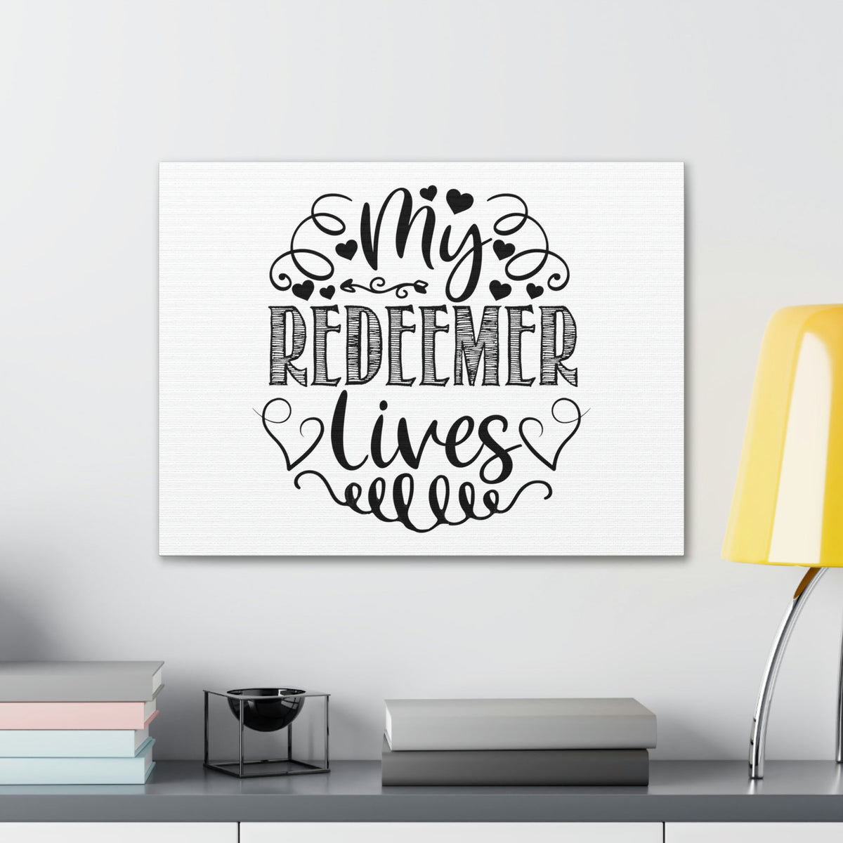 Scripture Walls My Redeemer Lives Proverbs 19:25 Hearts Christian Wall Art Print Ready to Hang Unframed-Express Your Love Gifts