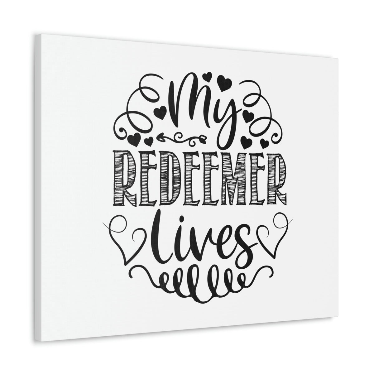 Scripture Walls My Redeemer Lives Proverbs 19:25 Hearts Christian Wall Art Print Ready to Hang Unframed-Express Your Love Gifts