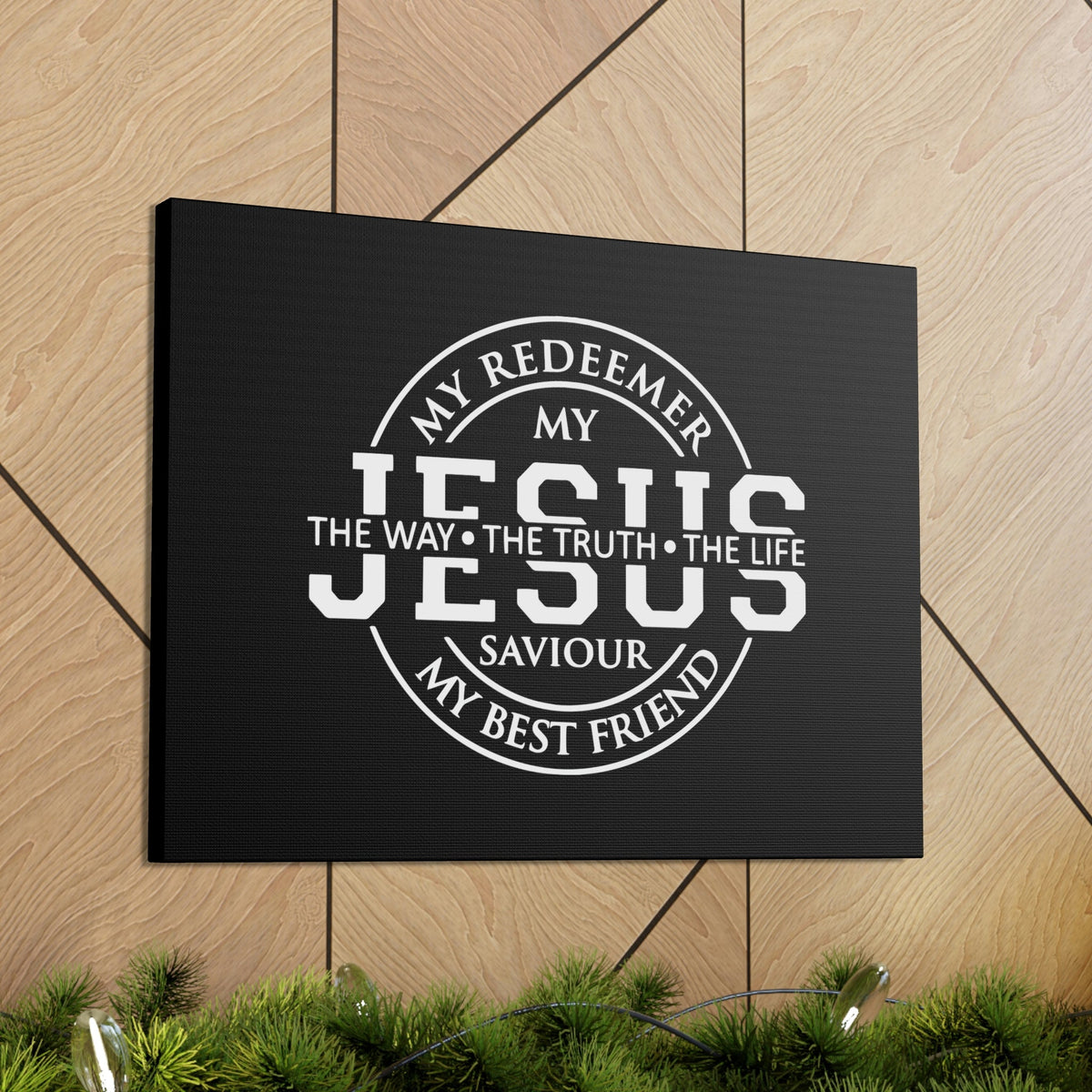 Scripture Walls My Redeemer, My Jesus, My Saviour John 14:6 Christian Wall Art Bible Verse Print Ready to Hang Unframed-Express Your Love Gifts