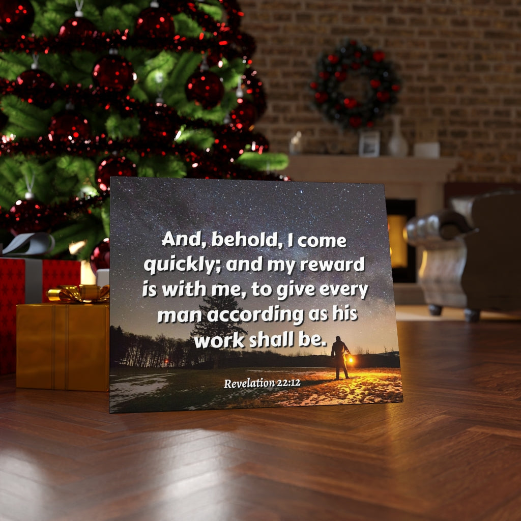 Scripture Walls My Reward Revelation 22:12 Bible Verse Canvas Christian Wall Art Ready to Hang Unframed-Express Your Love Gifts