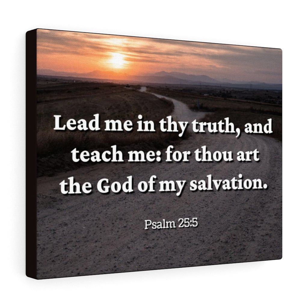 Scripture Walls My Salvation Psalm 25:5 Bible Verse Canvas Christian Wall Art Ready to Hang Unframed-Express Your Love Gifts