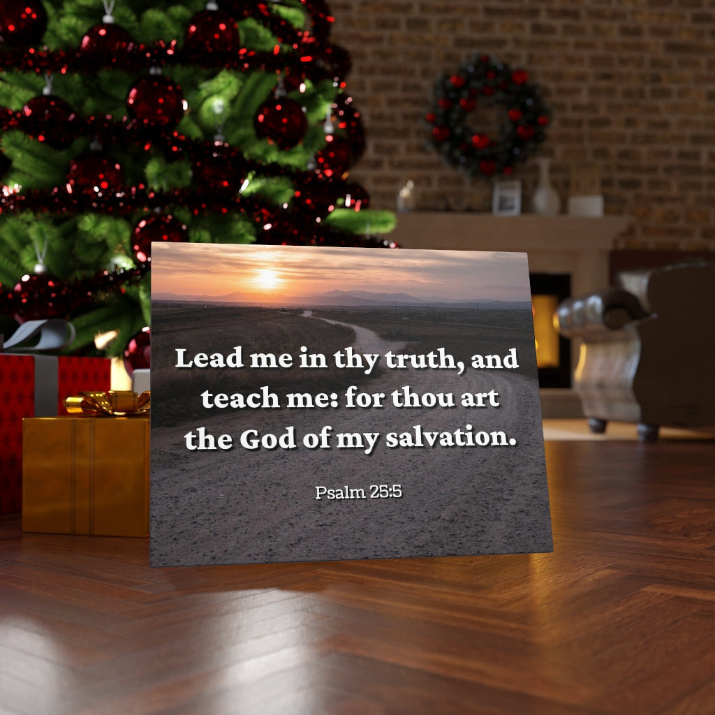 Scripture Walls My Salvation Psalm 25:5 Bible Verse Canvas Christian Wall Art Ready to Hang Unframed-Express Your Love Gifts