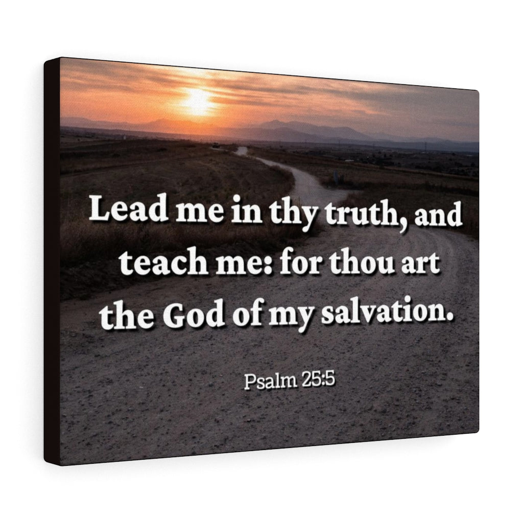 Scripture Walls My Salvation Psalm 25:5 Bible Verse Canvas Christian Wall Art Ready to Hang Unframed-Express Your Love Gifts