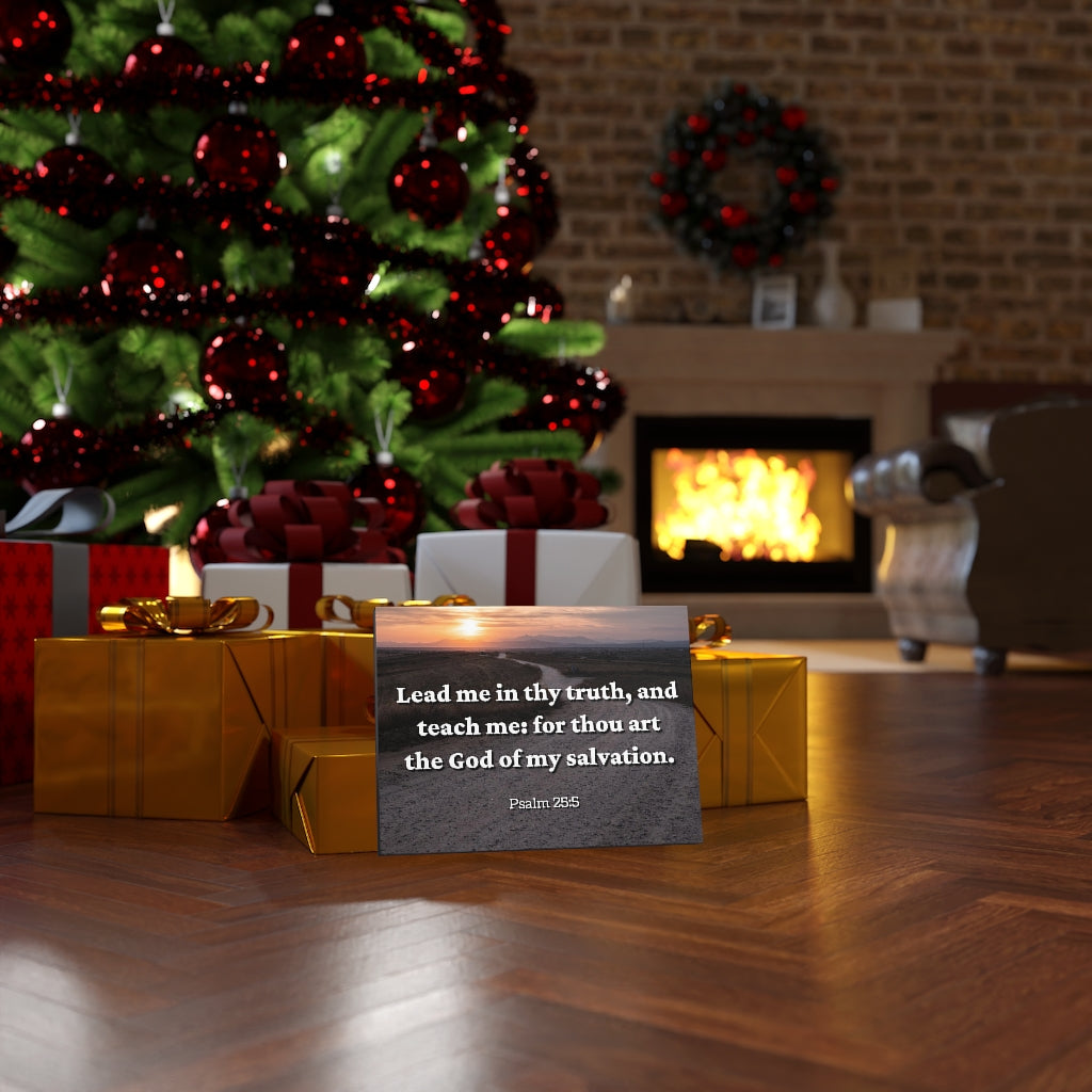 Scripture Walls My Salvation Psalm 25:5 Bible Verse Canvas Christian Wall Art Ready to Hang Unframed-Express Your Love Gifts