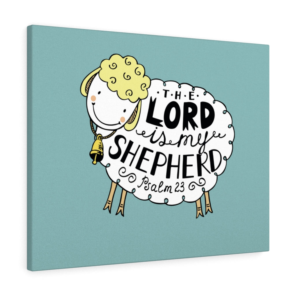 Scripture Walls My Shepherd Sheep Psalm 23 Bible Verse Canvas Christian Wall Art Ready to Hang Unframed-Express Your Love Gifts