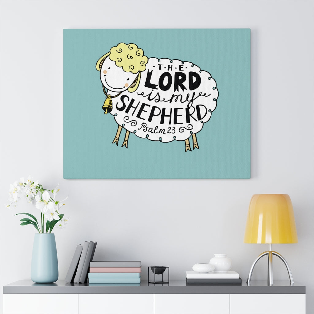Scripture Walls My Shepherd Sheep Psalm 23 Bible Verse Canvas Christian Wall Art Ready to Hang Unframed-Express Your Love Gifts