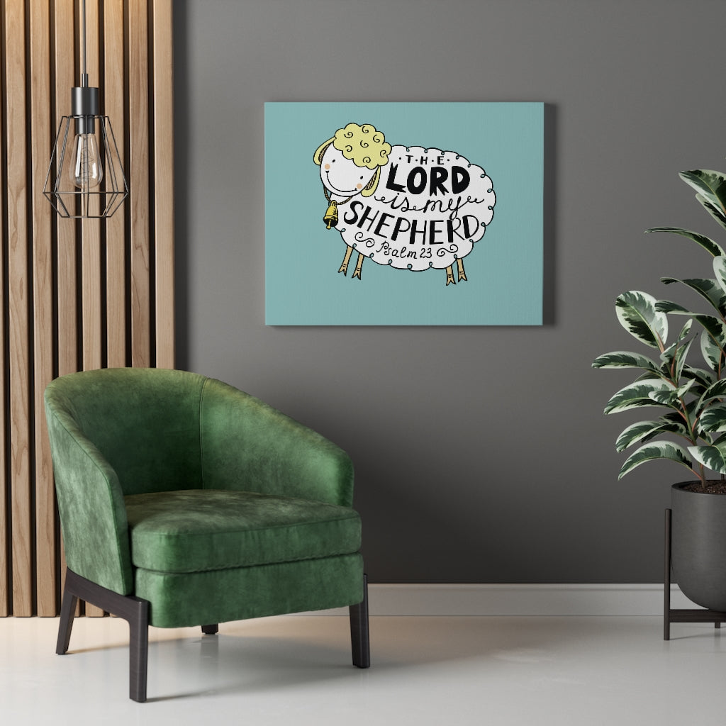 Scripture Walls My Shepherd Sheep Psalm 23 Bible Verse Canvas Christian Wall Art Ready to Hang Unframed-Express Your Love Gifts