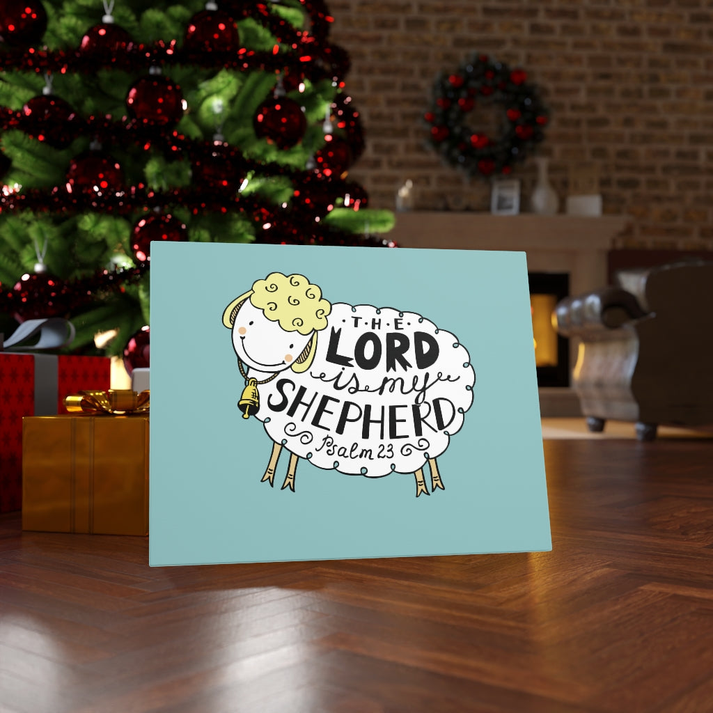 Scripture Walls My Shepherd Sheep Psalm 23 Bible Verse Canvas Christian Wall Art Ready to Hang Unframed-Express Your Love Gifts
