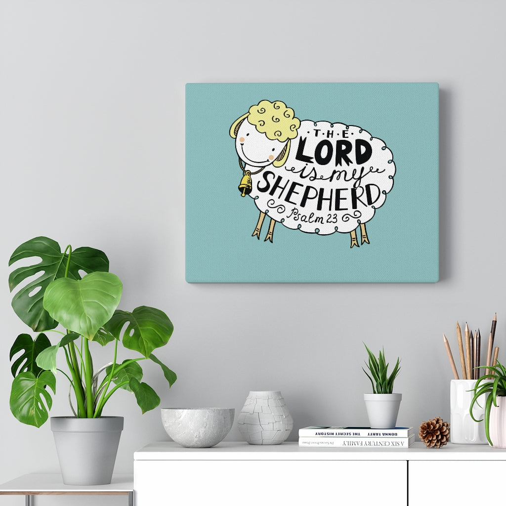 Scripture Walls My Shepherd Sheep Psalm 23 Bible Verse Canvas Christian Wall Art Ready to Hang Unframed-Express Your Love Gifts