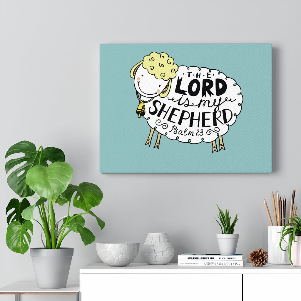 Scripture Walls My Shepherd Sheep Psalm 23 Bible Verse Canvas Christian Wall Art Ready to Hang Unframed-Express Your Love Gifts