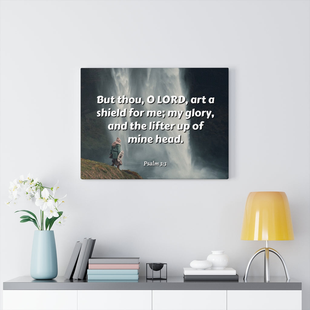 Scripture Walls My Shield Psalm 3:3 Bible Verse Canvas Christian Wall Art Ready to Hang Unframed-Express Your Love Gifts