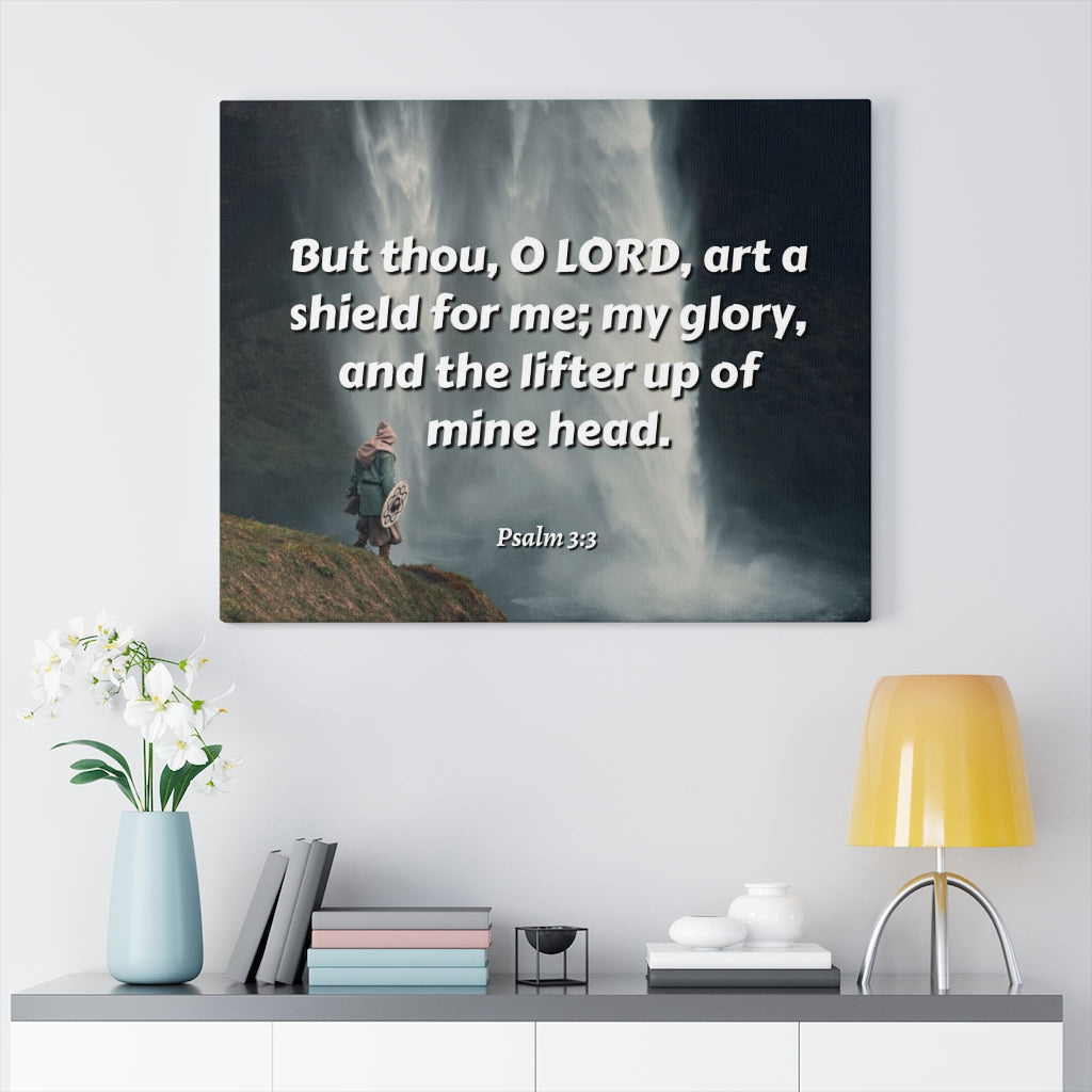 Scripture Walls My Shield Psalm 3:3 Bible Verse Canvas Christian Wall Art Ready to Hang Unframed-Express Your Love Gifts